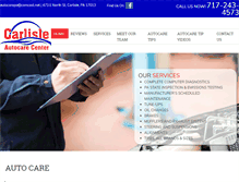 Tablet Screenshot of carlisleautocare.com